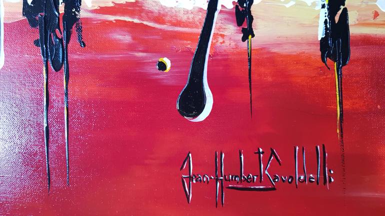 Original Abstract Expressionism Fantasy Painting by Jean-Humbert Savoldelli