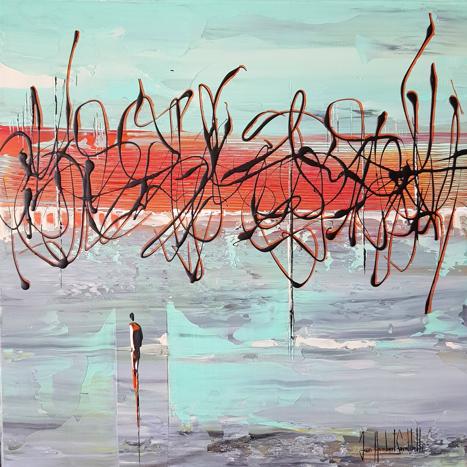 Saatchi Art Artist jean-humbert savoldelli; Painting, “PINK FLOYDS/FLAMANDS ROSES” #art