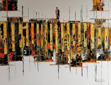 Original Abstract Expressionism Abstract Paintings by Jean-Humbert Savoldelli