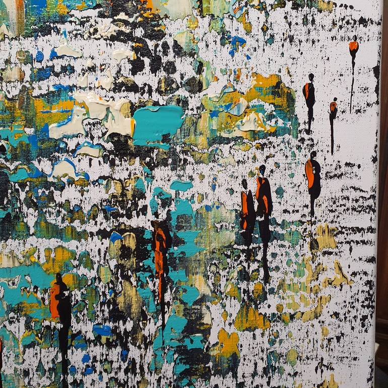 Original Abstract Expressionism Abstract Painting by jean-humbert savoldelli