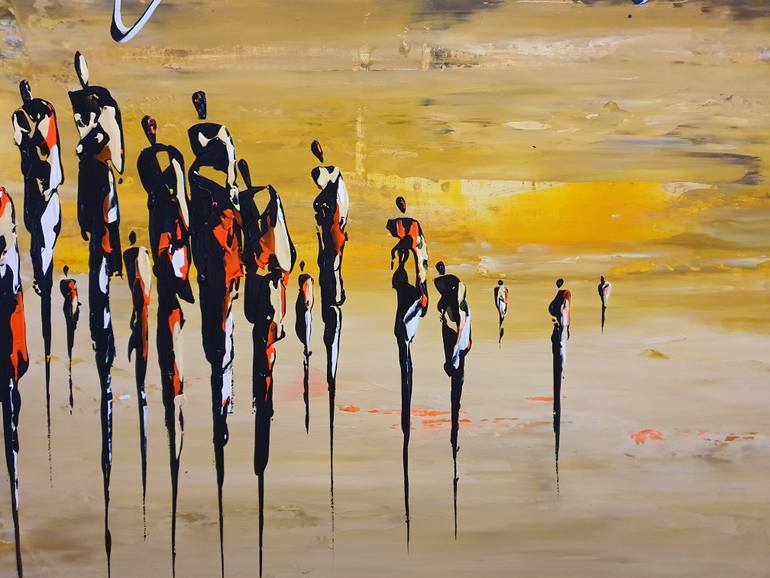 Original Abstract Expressionism Abstract Painting by Jean-Humbert Savoldelli