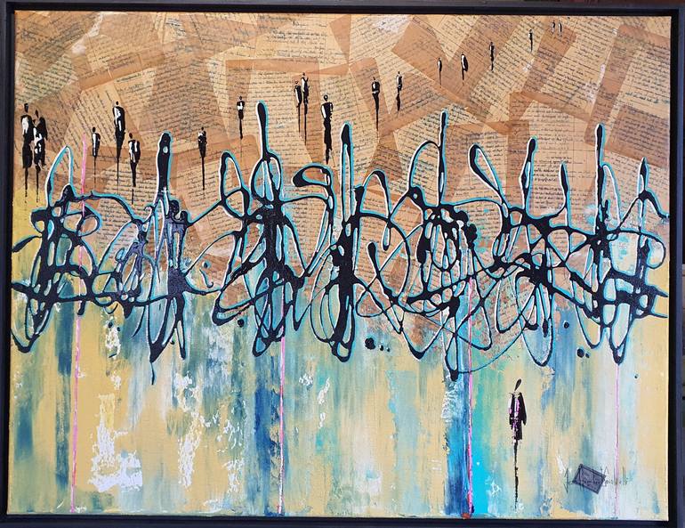 Original Abstract Expressionism Abstract Painting by jean-humbert savoldelli