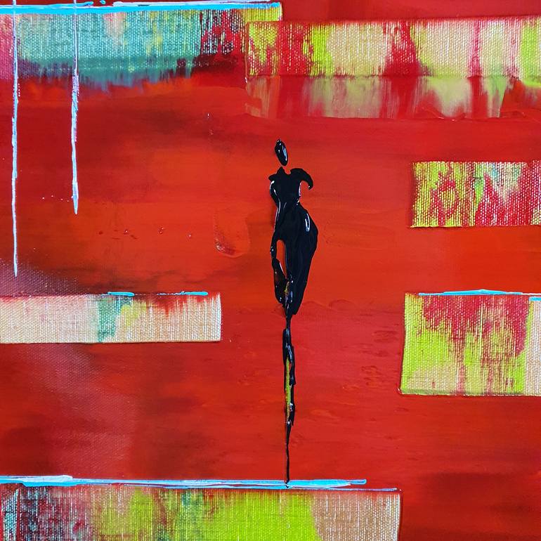 Original Abstract Expressionism Abstract Painting by Jean-Humbert Savoldelli