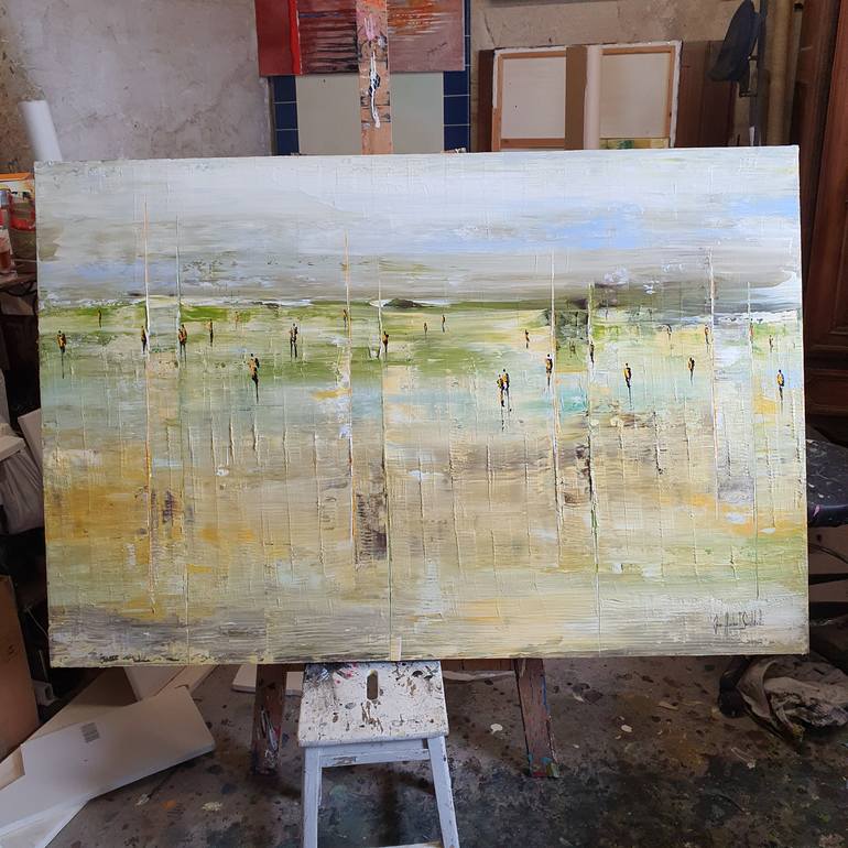 Original Abstract Landscape Painting by jean-humbert savoldelli