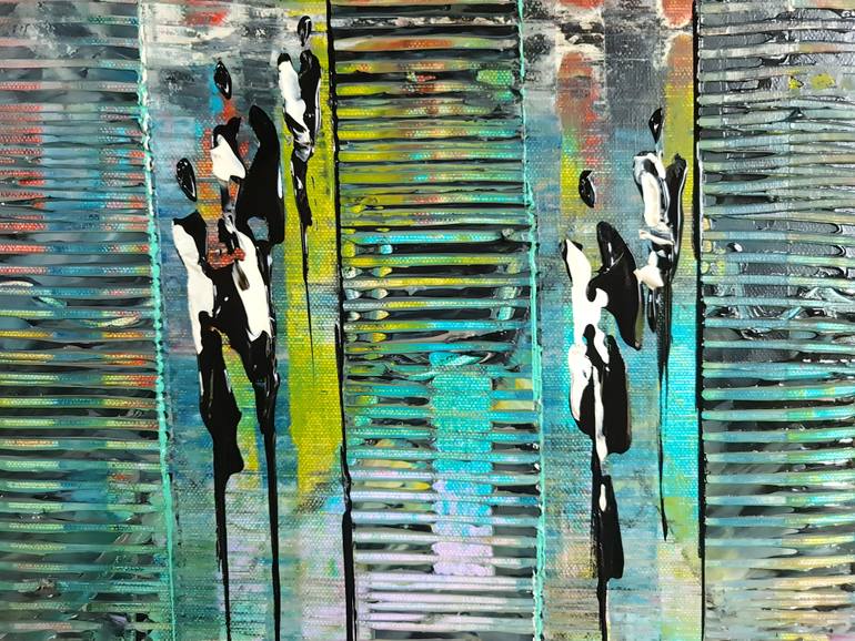 Original Abstract Expressionism Abstract Painting by Jean-Humbert Savoldelli