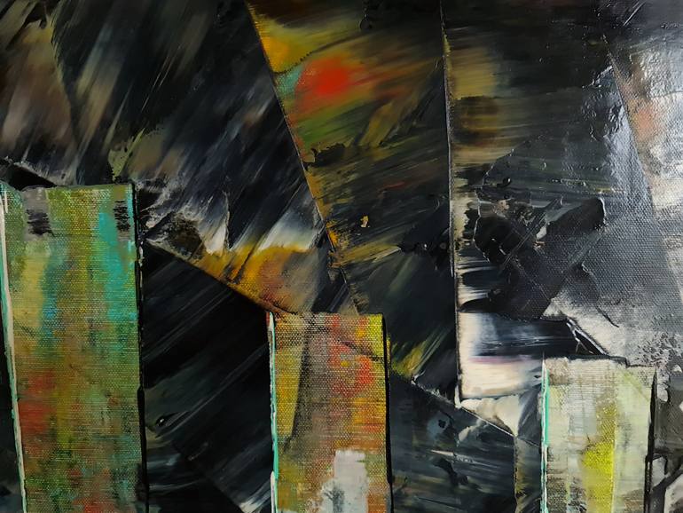 Original Abstract Expressionism Abstract Painting by Jean-Humbert Savoldelli