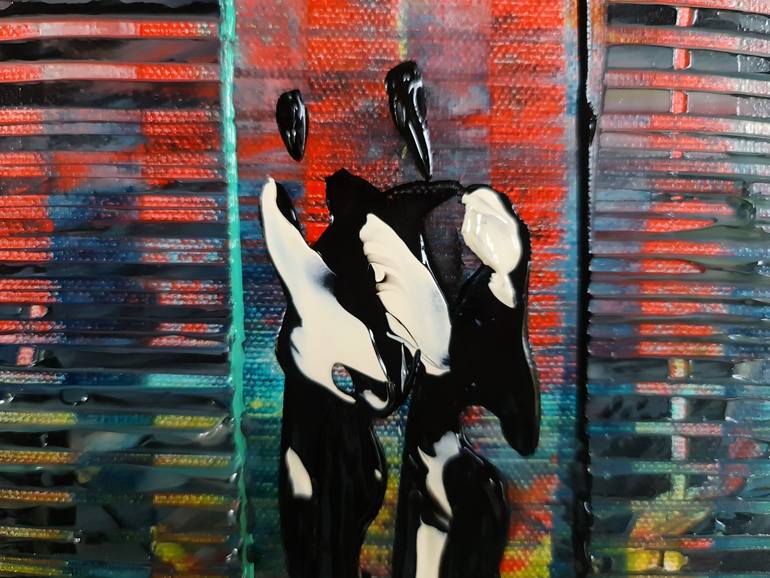 Original Abstract Expressionism Abstract Painting by Jean-Humbert Savoldelli