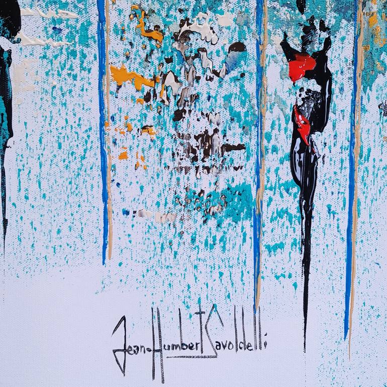 Original Abstract Expressionism Abstract Painting by jean-humbert savoldelli