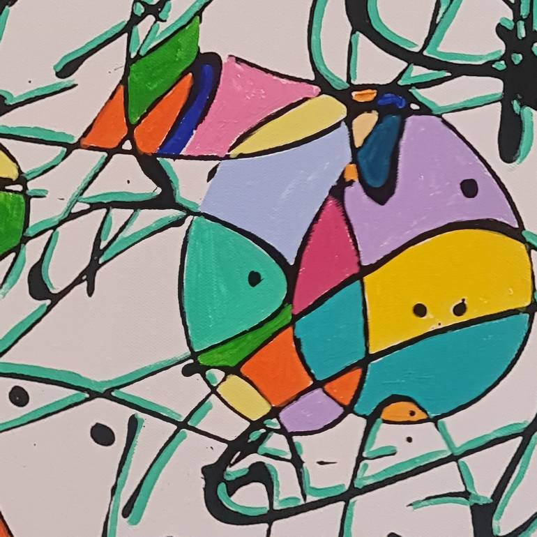Original Abstract Painting by Jean-Humbert Savoldelli