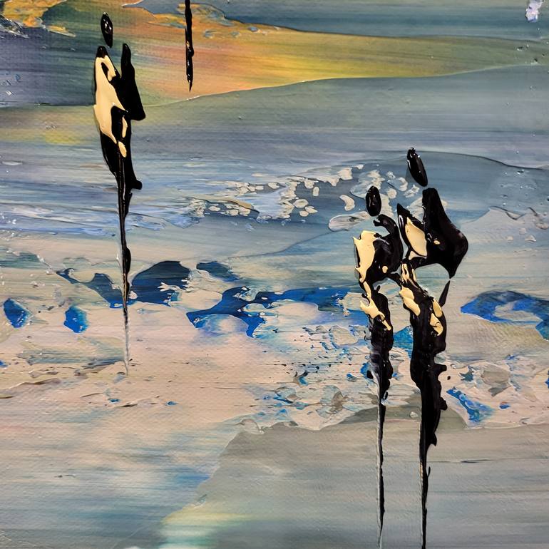 Original Abstract Expressionism Abstract Painting by Jean-Humbert Savoldelli