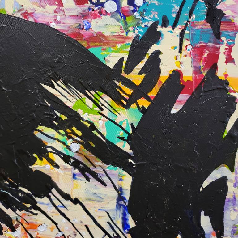 Original Pop Art People Painting by Jean-Humbert Savoldelli