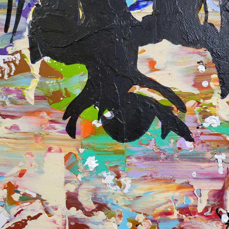 Original Pop Art People Painting by Jean-Humbert Savoldelli