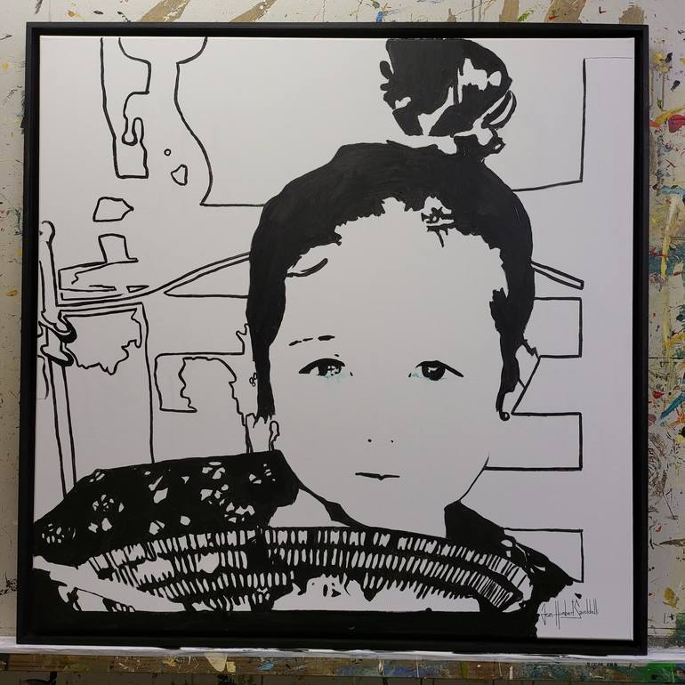 Original Expressionism Portrait Painting by Jean-Humbert Savoldelli