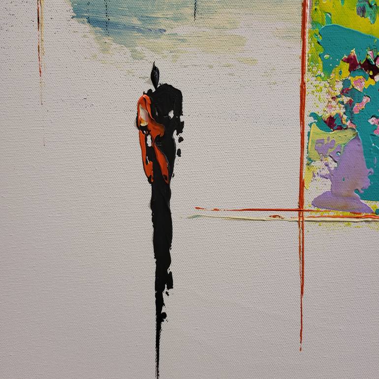 Original Abstract Expressionism Abstract Painting by Jean-Humbert Savoldelli