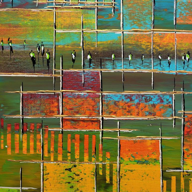 Original Abstract Expressionism Abstract Painting by Jean-Humbert Savoldelli