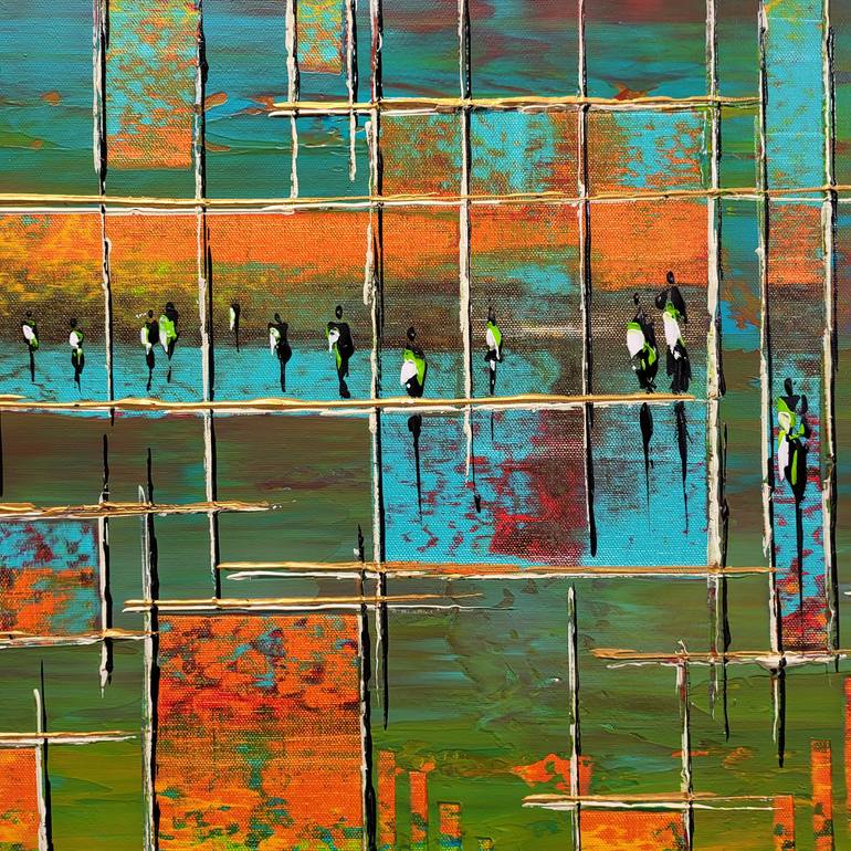 Original Abstract Expressionism Abstract Painting by Jean-Humbert Savoldelli