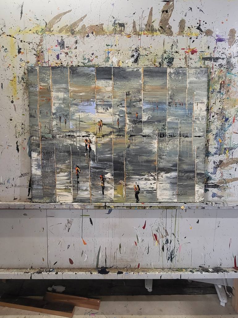 Original Abstract Expressionism Landscape Painting by Jean-Humbert Savoldelli