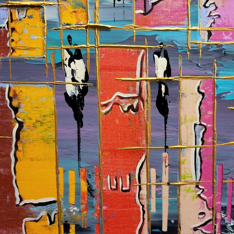 Original Abstract Expressionism Abstract Painting by Jean-Humbert Savoldelli