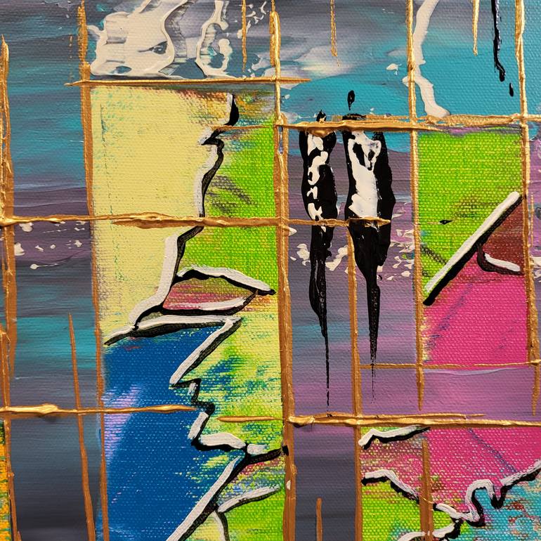 Original Abstract Expressionism Abstract Painting by Jean-Humbert Savoldelli