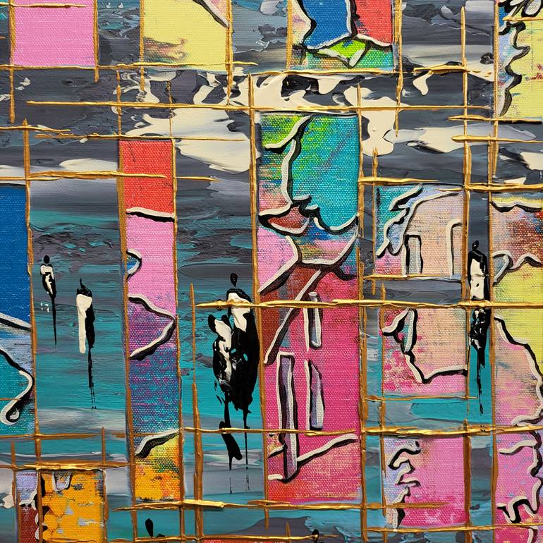 Original Abstract Expressionism Abstract Painting by Jean-Humbert Savoldelli