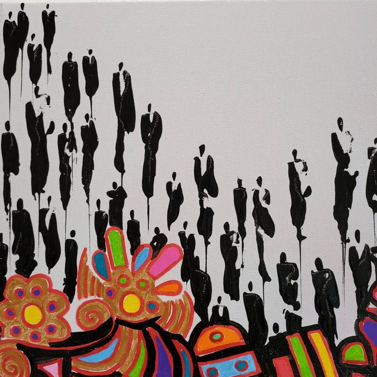 Original Abstract Expressionism Abstract Painting by Jean-Humbert Savoldelli