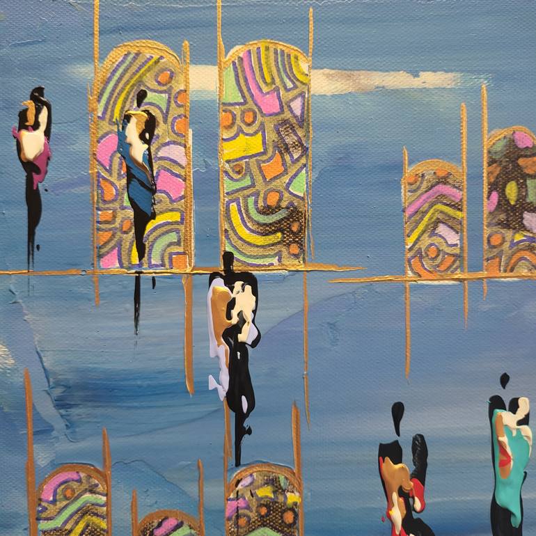 Original Abstract Expressionism Abstract Painting by Jean-Humbert Savoldelli