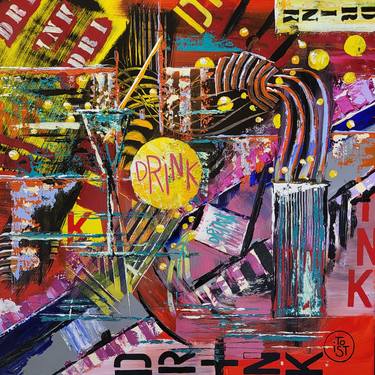 Original Abstract Expressionism Graffiti Paintings by jean-humbert savoldelli