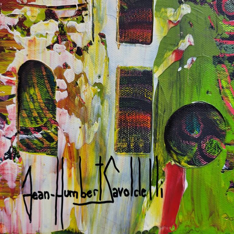 Original Abstract Cities Painting by jean-humbert savoldelli