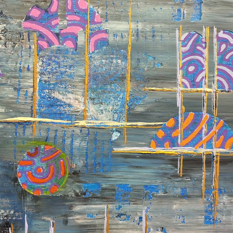 Original Abstract Expressionism Abstract Painting by Jean-Humbert Savoldelli