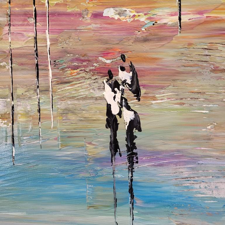 Original Abstract Expressionism Abstract Painting by Jean-Humbert Savoldelli