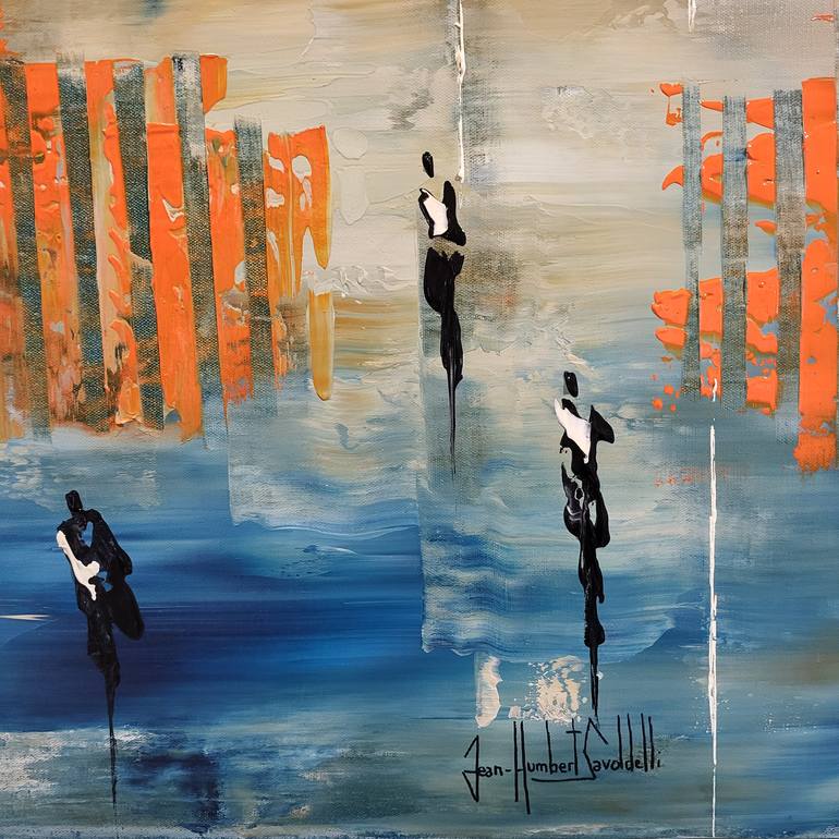 Original Abstract Landscape Painting by Jean-Humbert Savoldelli