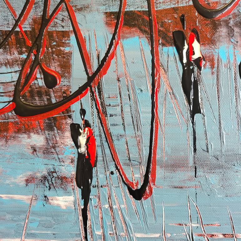 Original Abstract Expressionism Abstract Painting by Jean-Humbert Savoldelli