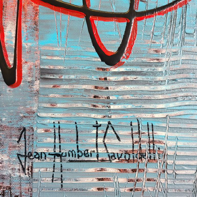 Original Abstract Expressionism Abstract Painting by Jean-Humbert Savoldelli