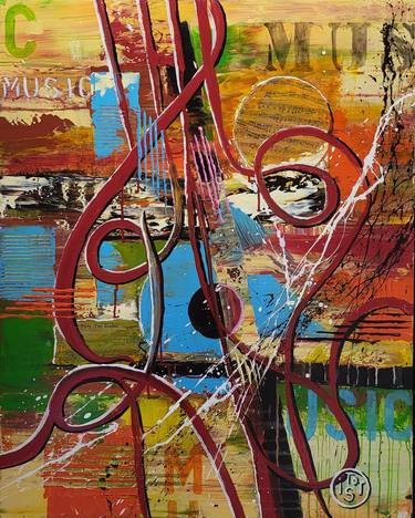 Original Abstract Music Paintings by jean-humbert savoldelli