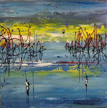 Original Abstract Landscape Paintings by jean-humbert savoldelli