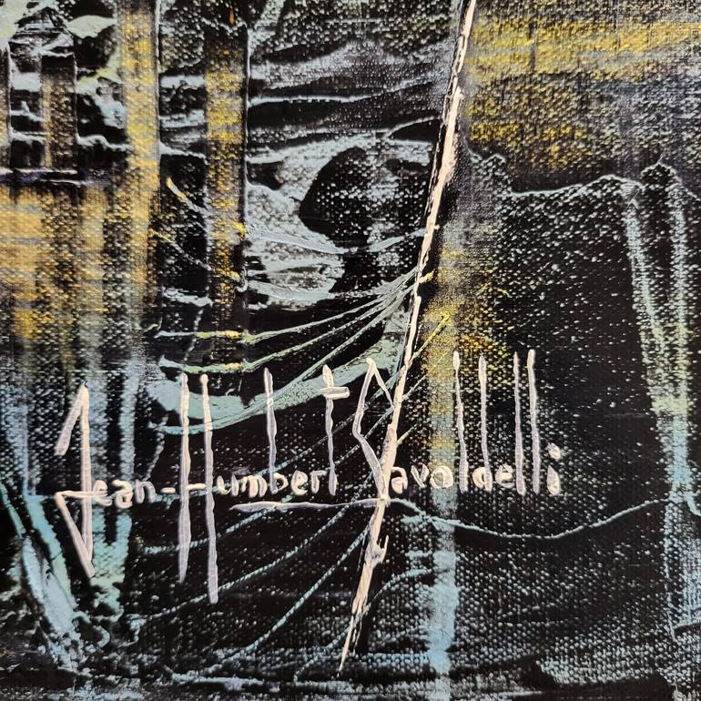 Original Abstract Expressionism Abstract Painting by Jean-Humbert Savoldelli