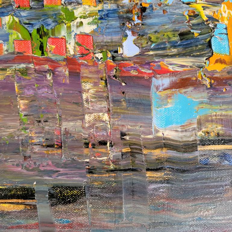 Original Abstract Expressionism Landscape Painting by Jean-Humbert Savoldelli