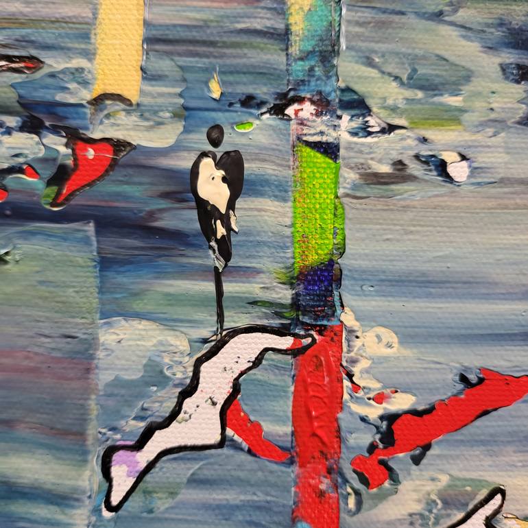 Original Abstract Expressionism Abstract Painting by Jean-Humbert Savoldelli