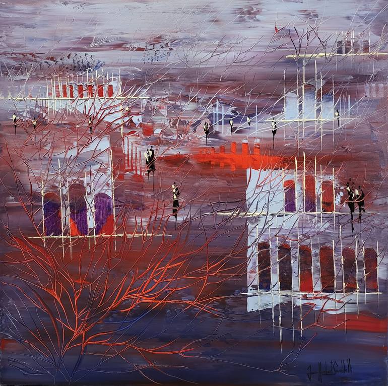 Original Abstract Landscape Paintings by Jean-Humbert Savoldelli