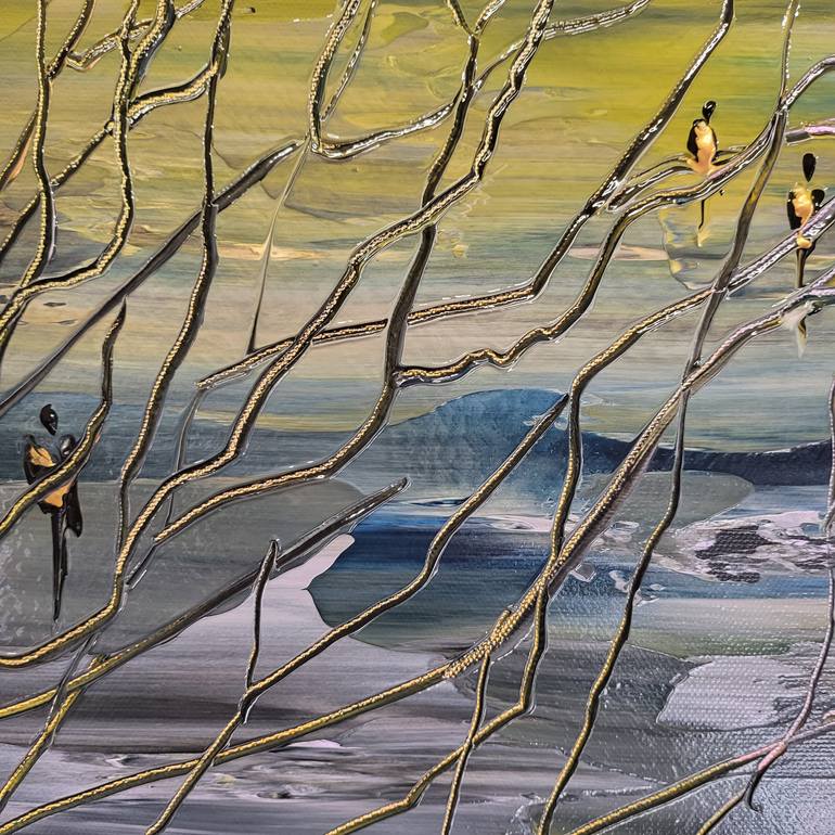 Original Abstract Expressionism Landscape Painting by Jean-Humbert Savoldelli