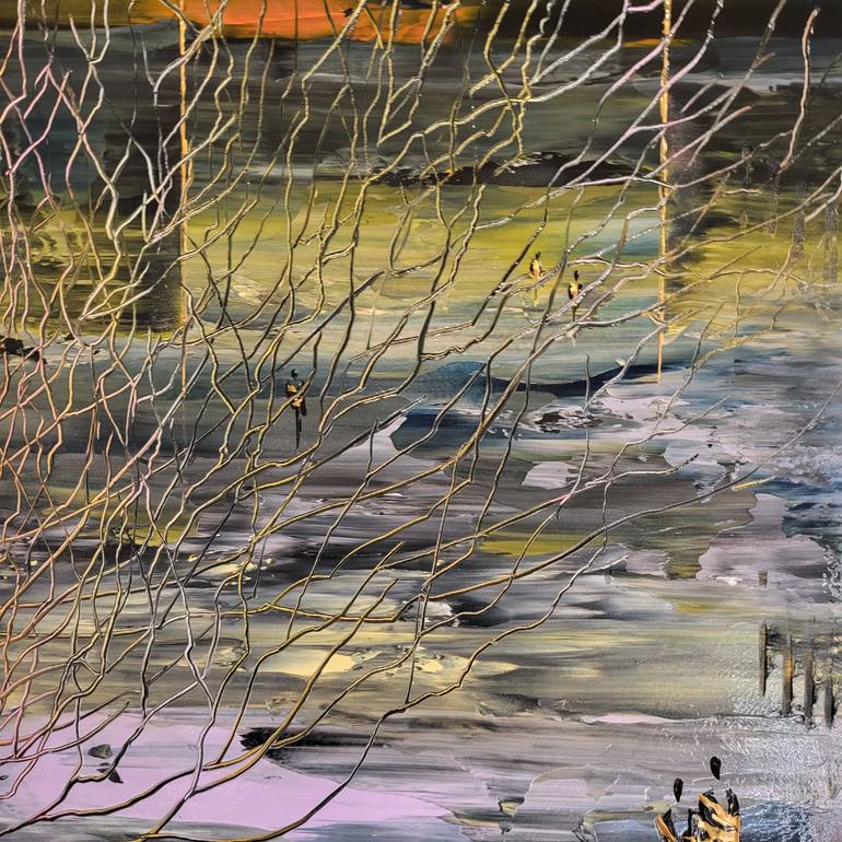 Original Abstract Expressionism Landscape Painting by Jean-Humbert Savoldelli