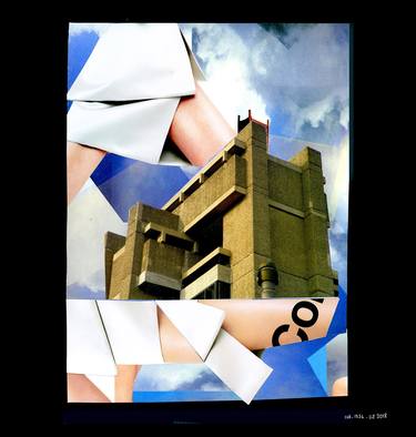 Original Abstract Expressionism Architecture Collage by alain clément