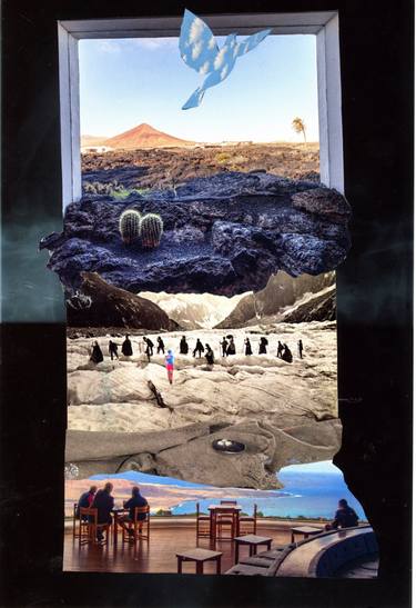 Original Landscape Collage by alain clément