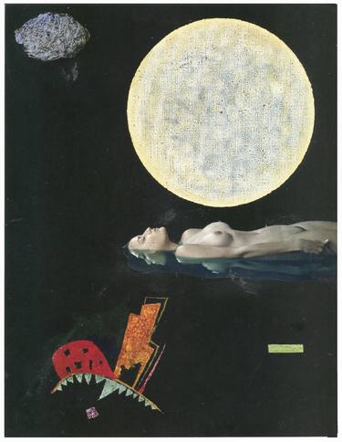 Original Surrealism Erotic Collage by alain clément