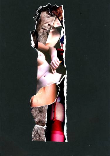 Original Conceptual Erotic Collage by alain clément