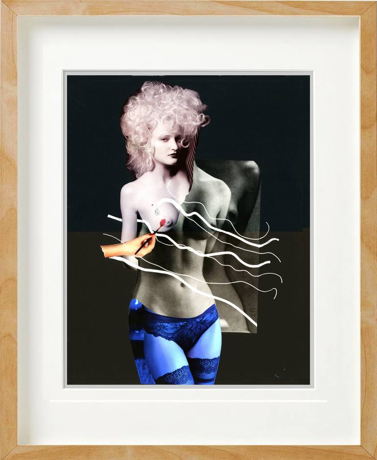 Original Figurative Nude Collage by alain clément