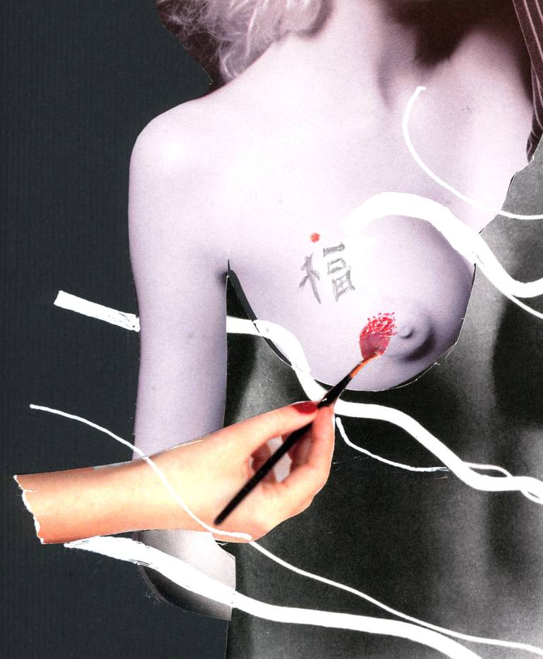 Original Figurative Nude Collage by alain clément