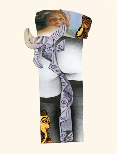 Original Dada Erotic Collage by alain clément
