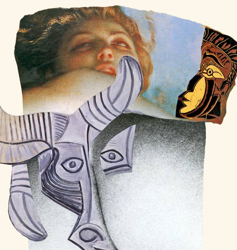 Original Dada Erotic Collage by alain clément