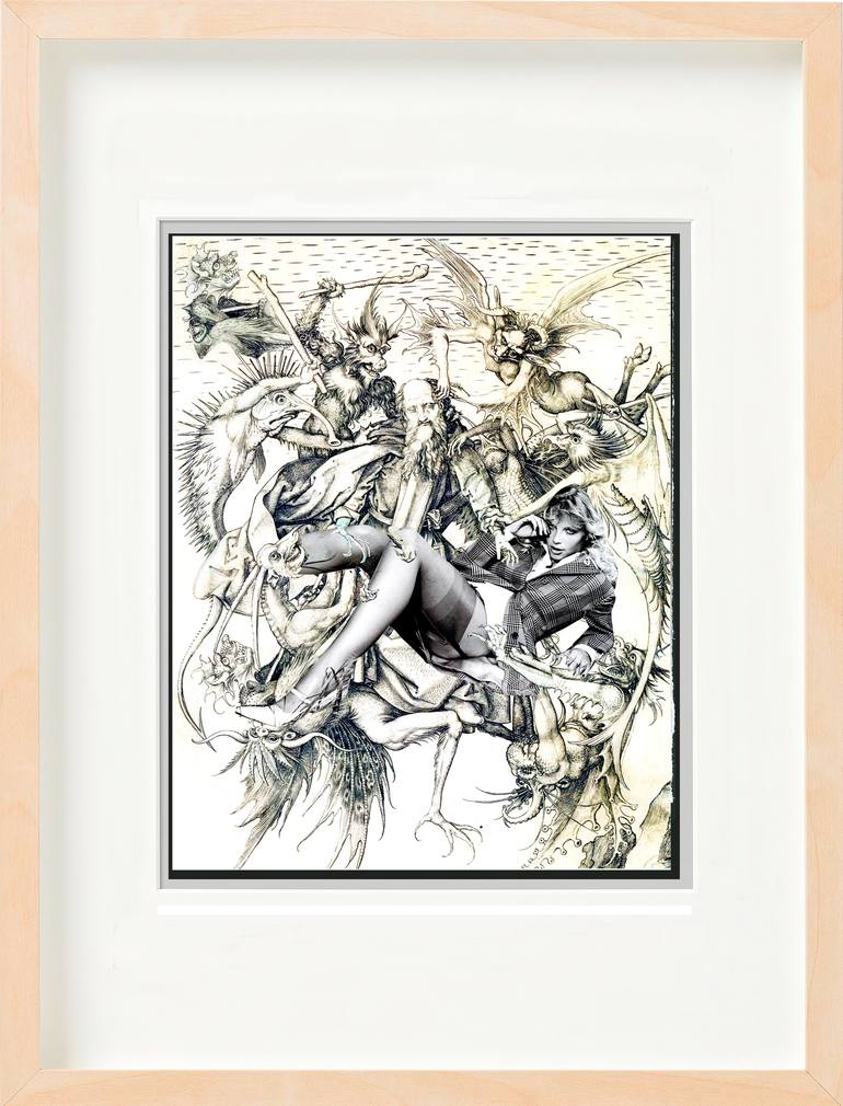 Original Illustration Erotic Collage by alain clément
